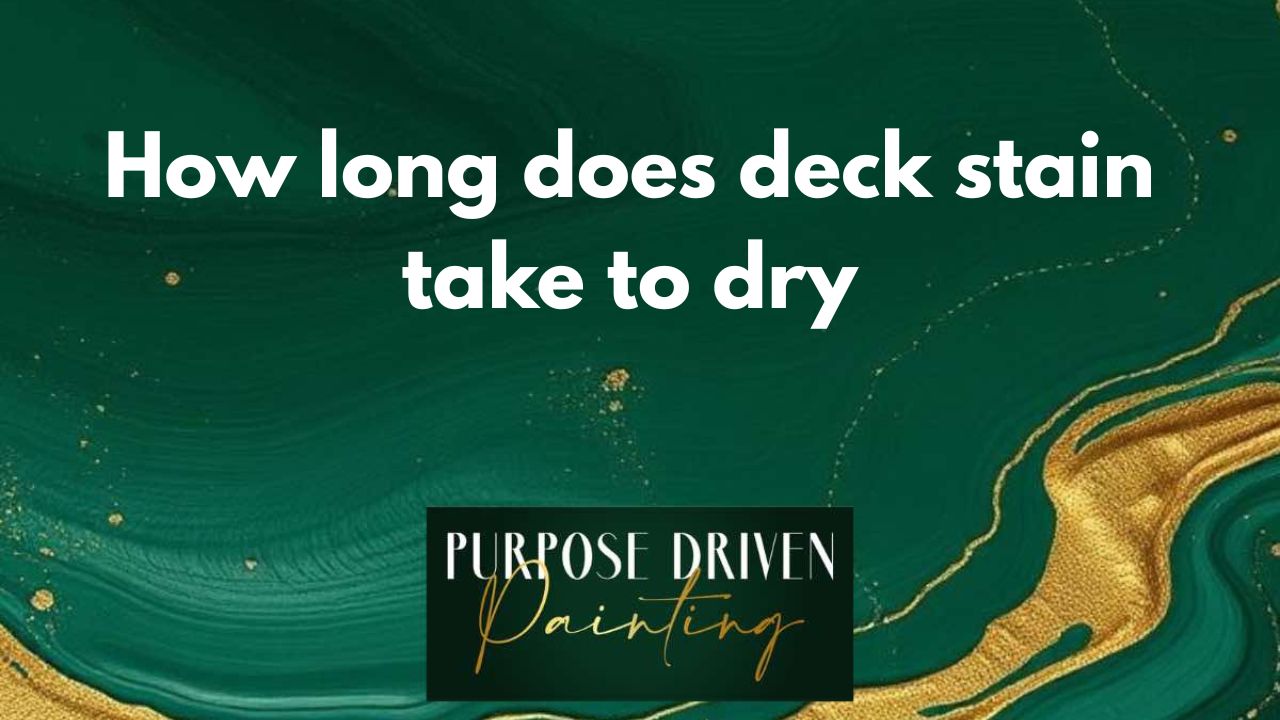 how long does deck stain take to dry
